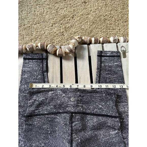 Lululemon Wunder Under Athletic Heathered Gray Black Leggings - Picture 8 of 8